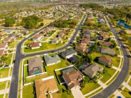 Bairro agradável em Winter Garden, Flórida, EUA