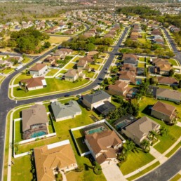 Bairro agradável em Winter Garden, Flórida, EUA