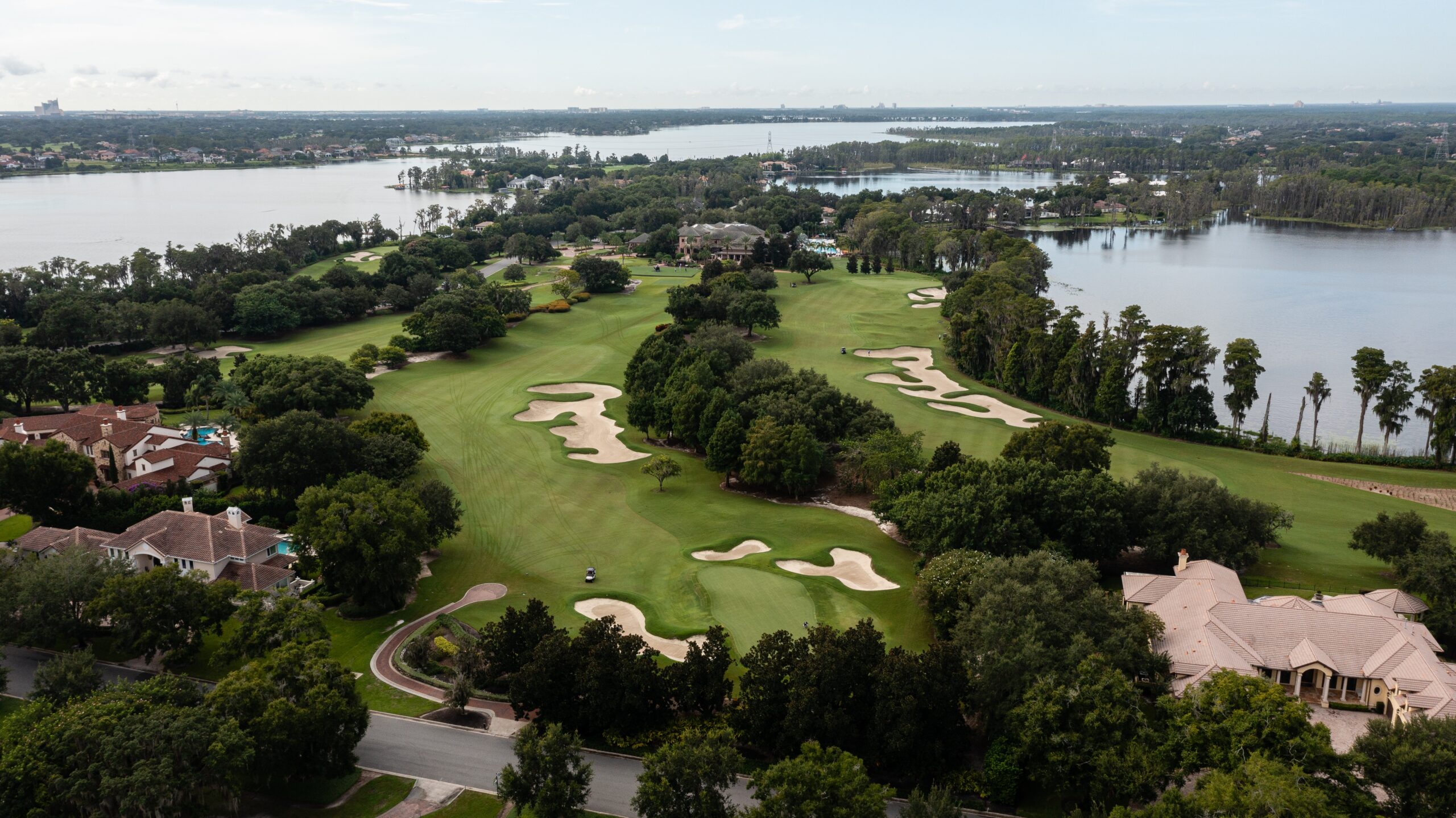 Windermere, FL, EUA - Vista de drone do Isleworth Golf and Country Club